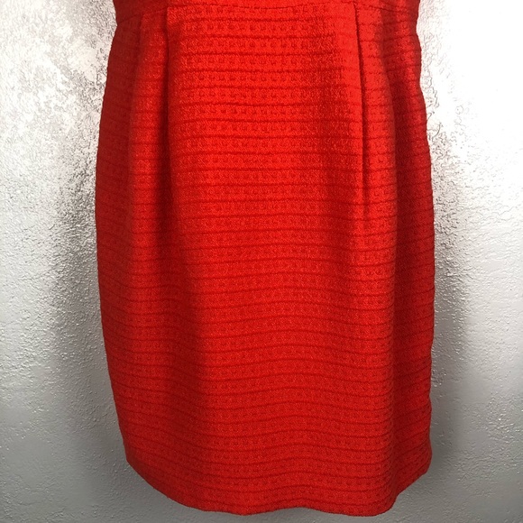 ANN TAYLOR Orange textured sheath dress Sz 4 - Picture 5 of 13